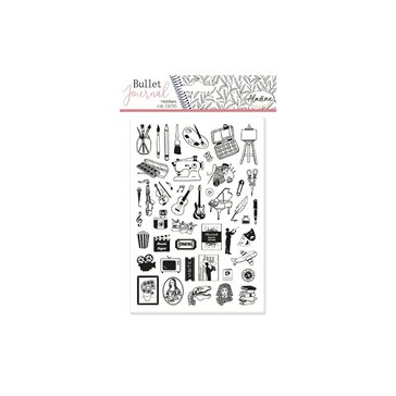 Razítka diářová Aladine Stampo Bullet Journal 46 ks, Koníčky