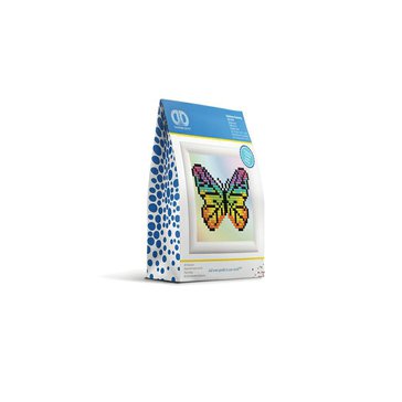 Malování diamantové Dotzies s rámečkem 12 x 12 cm, Duhový motýl