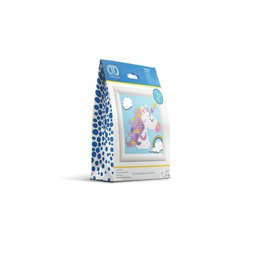 Malování diamantové Dotzies s rámečkem 12 x 12 cm, Jednorožec