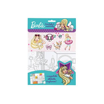 Set kreativní se samolepkami a magnety Ella&Max, Barbie