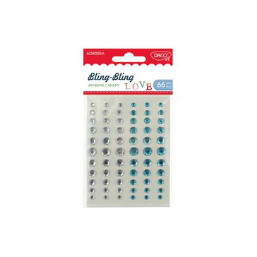 Kamínky samolepicí Daco 66 ks 005A, Mix barev