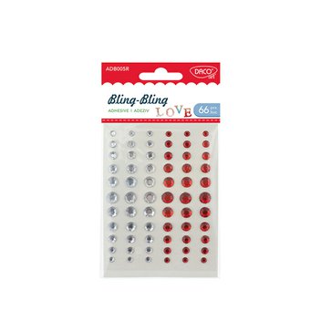 Kamínky samolepicí Daco 66 ks 005R, Mix barev